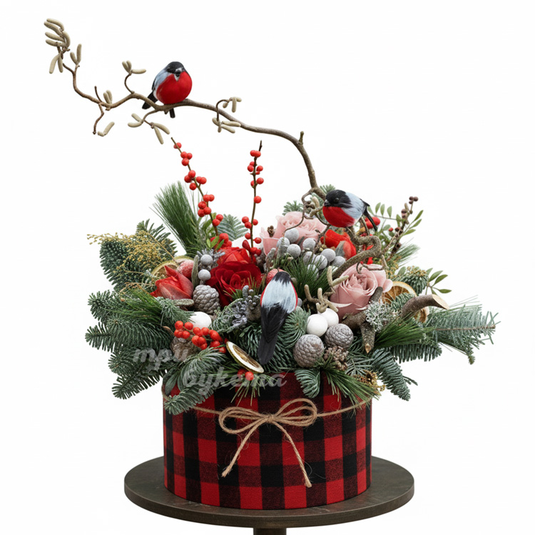 Тюльпаны в коробке на новый год